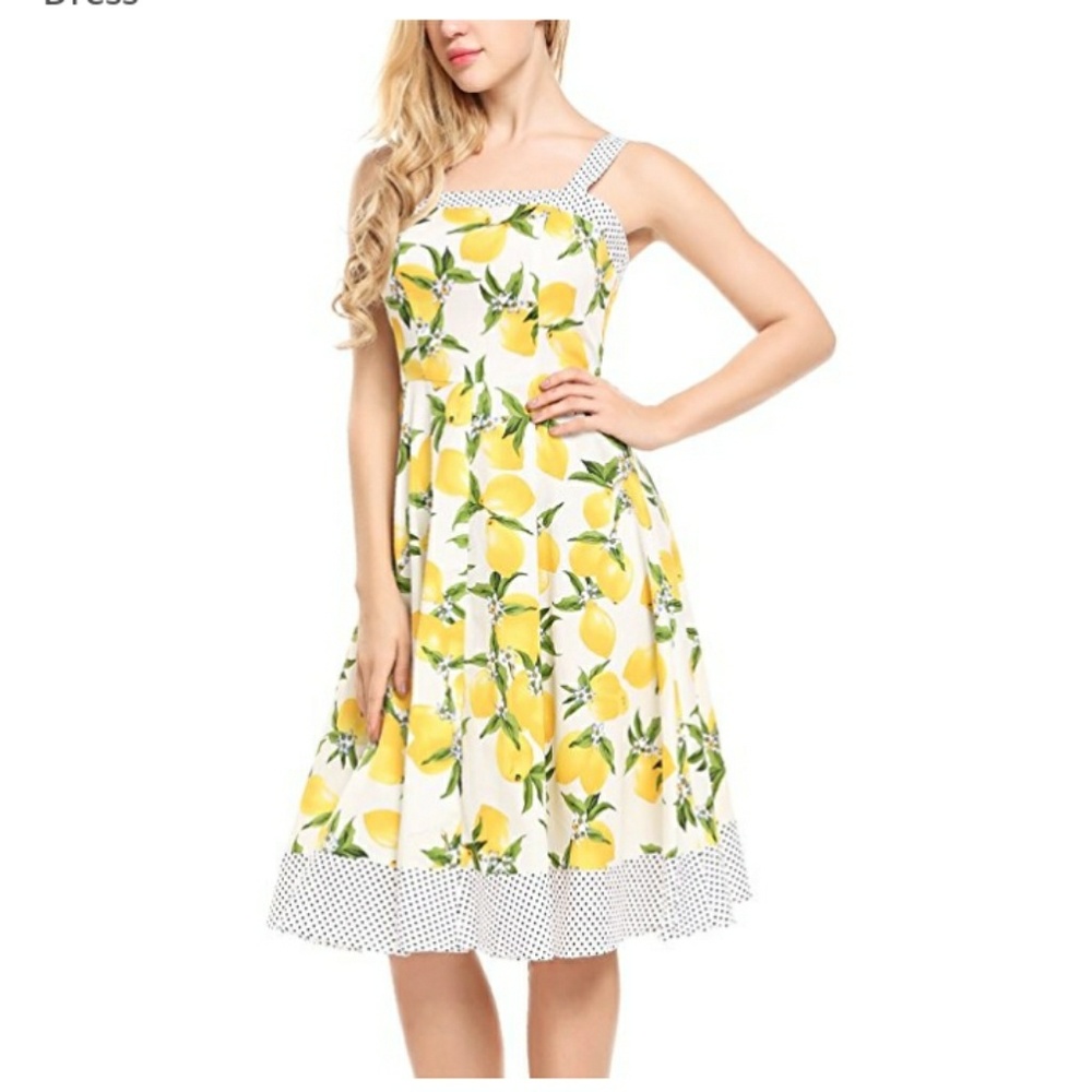 NWOT Lemon print dress